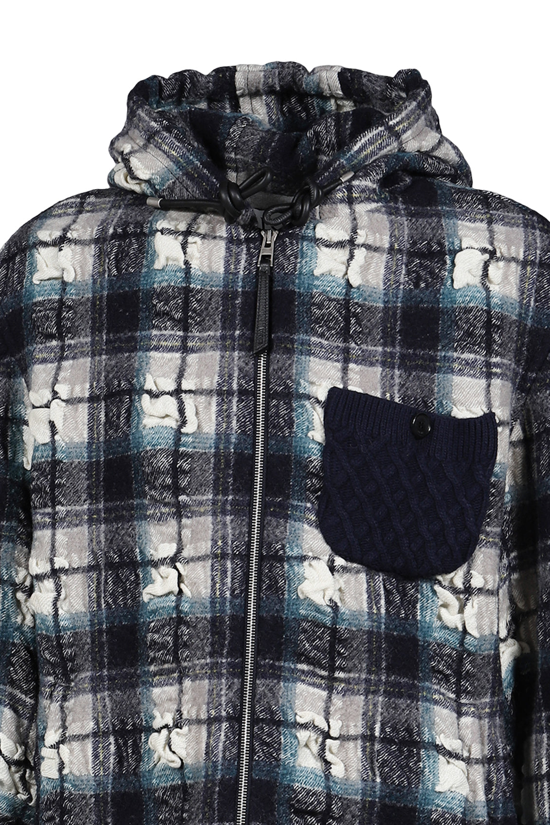 HOODED JACKET / NVY WHT