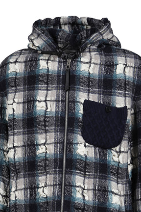 HOODED JACKET / NVY WHT