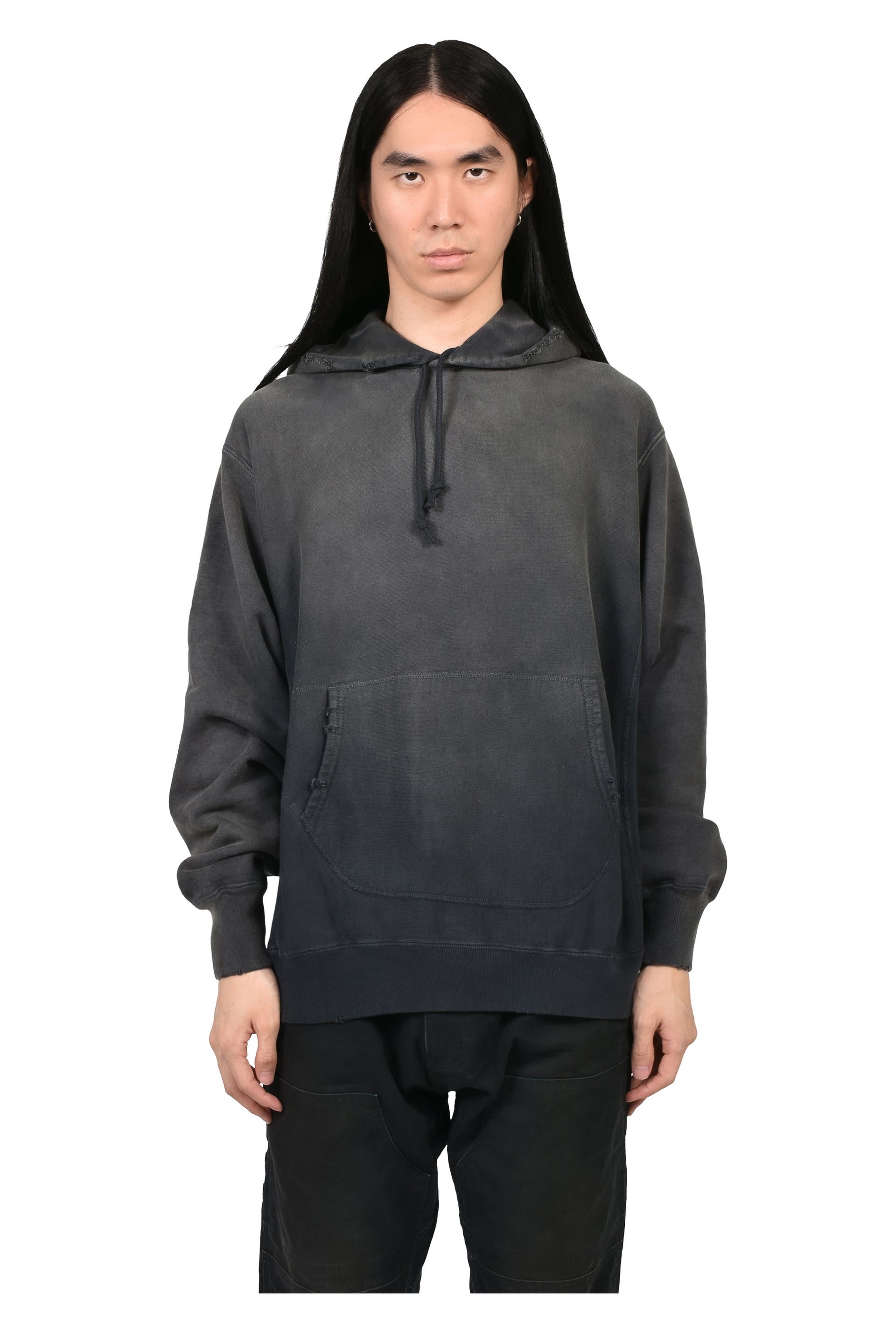 WEATHERED HOODIE / BLK