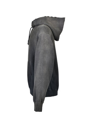 WEATHERED HOODIE / BLK
