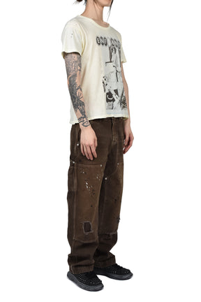 DOUBLE KNEE PAINT PANTS / BRW
