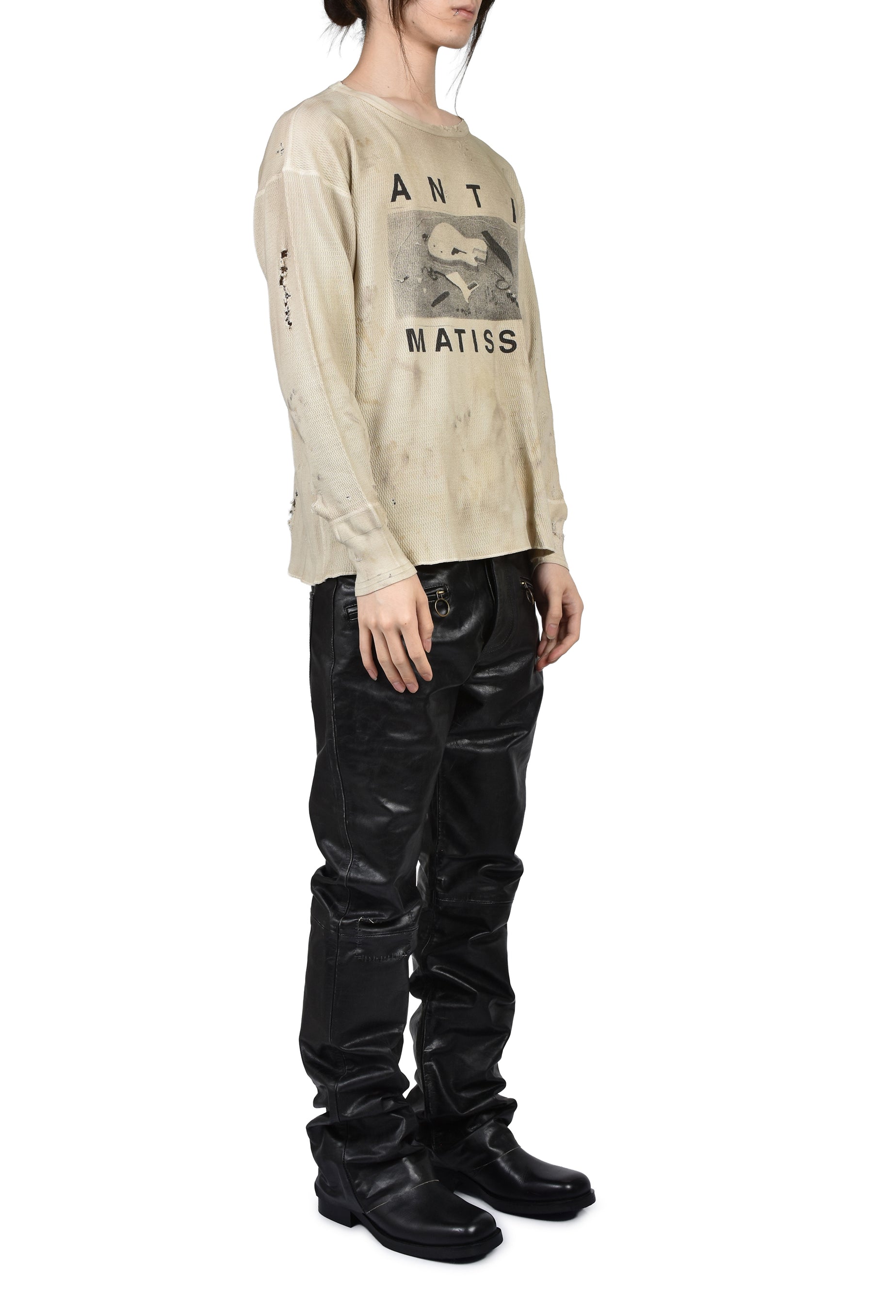 WICKED GAME LEATHER FLARES / BLK SAND