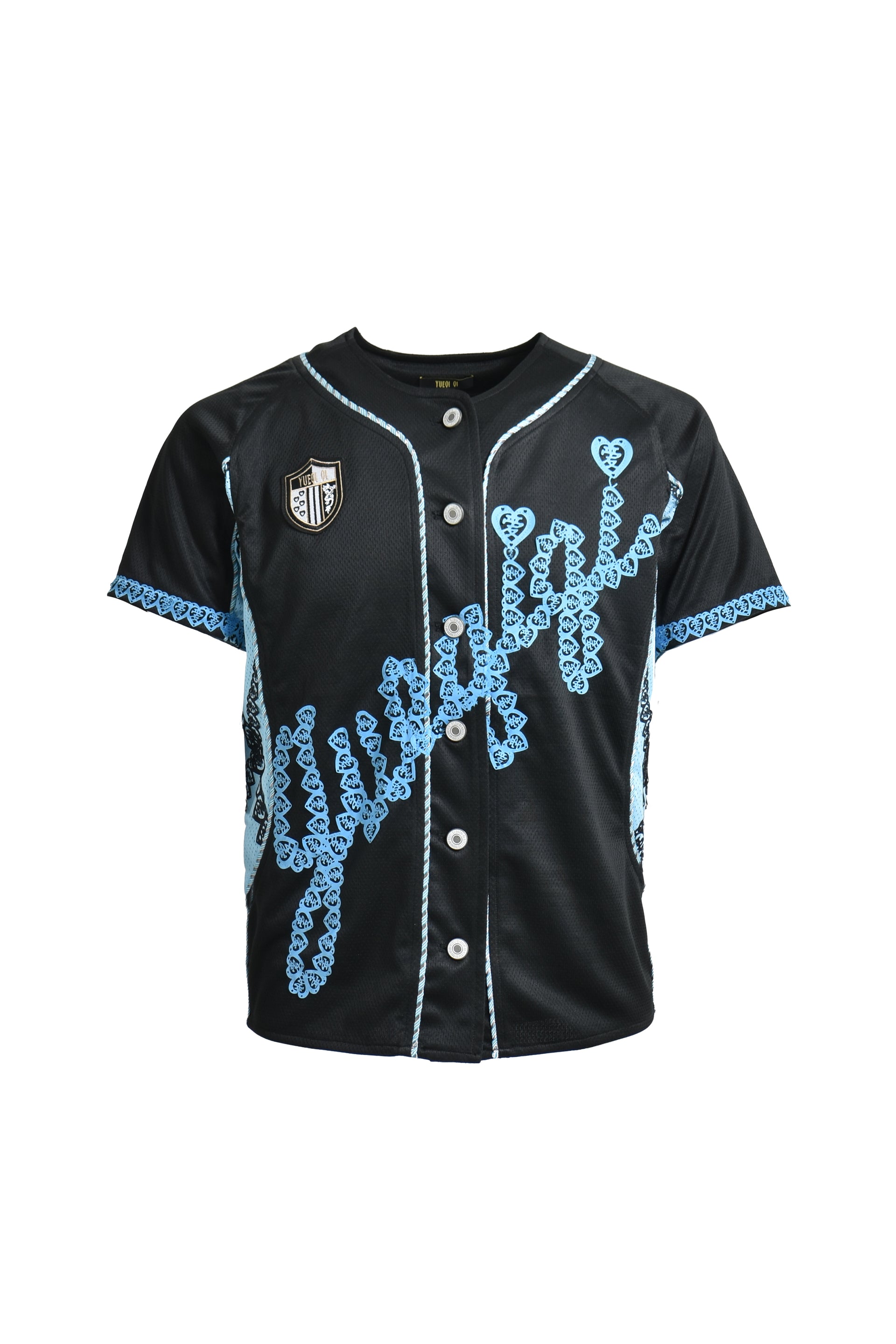 YUEQI QI TAUPE BASEBALL JERSEY(EXCLUSIVE) / BLU