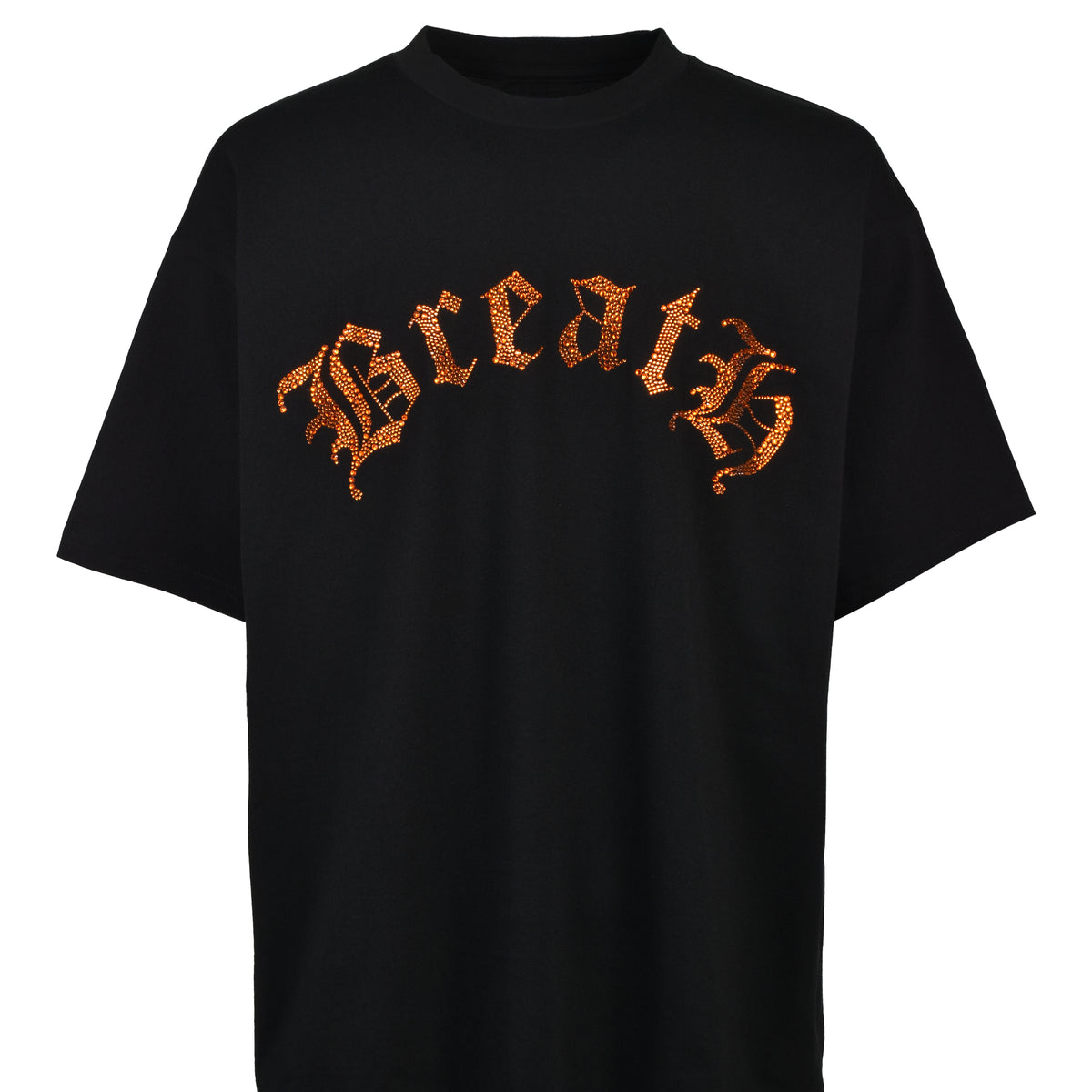 BREATH ブレス SS26 OLD ENGLISH LOGO RHINESTONE TEE / BLK ORG