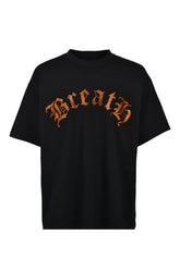 OLD ENGLISH LOGO RHINESTONE TEE / BLK ORG