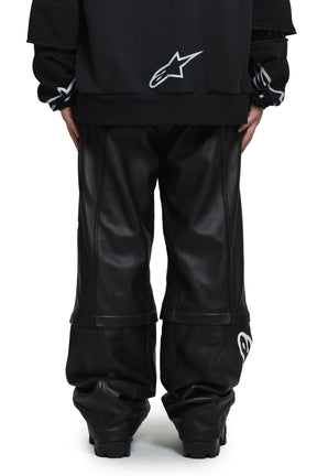 NEO BAT LEATHER PANTS / BLK