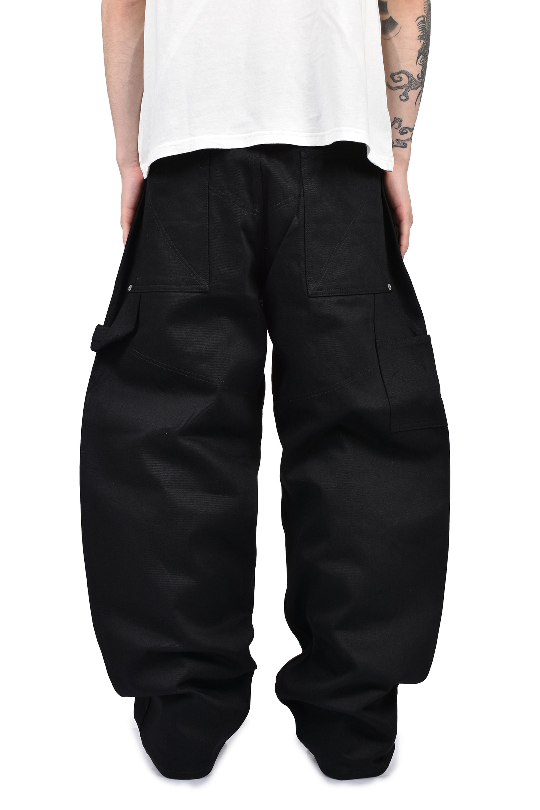 UPTOWN RAW BLACK JAPANESE DENIM DOUBLE KNEE / BLK