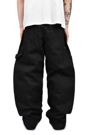 UPTOWN RAW BLACK JAPANESE DENIM DOUBLE KNEE / BLK