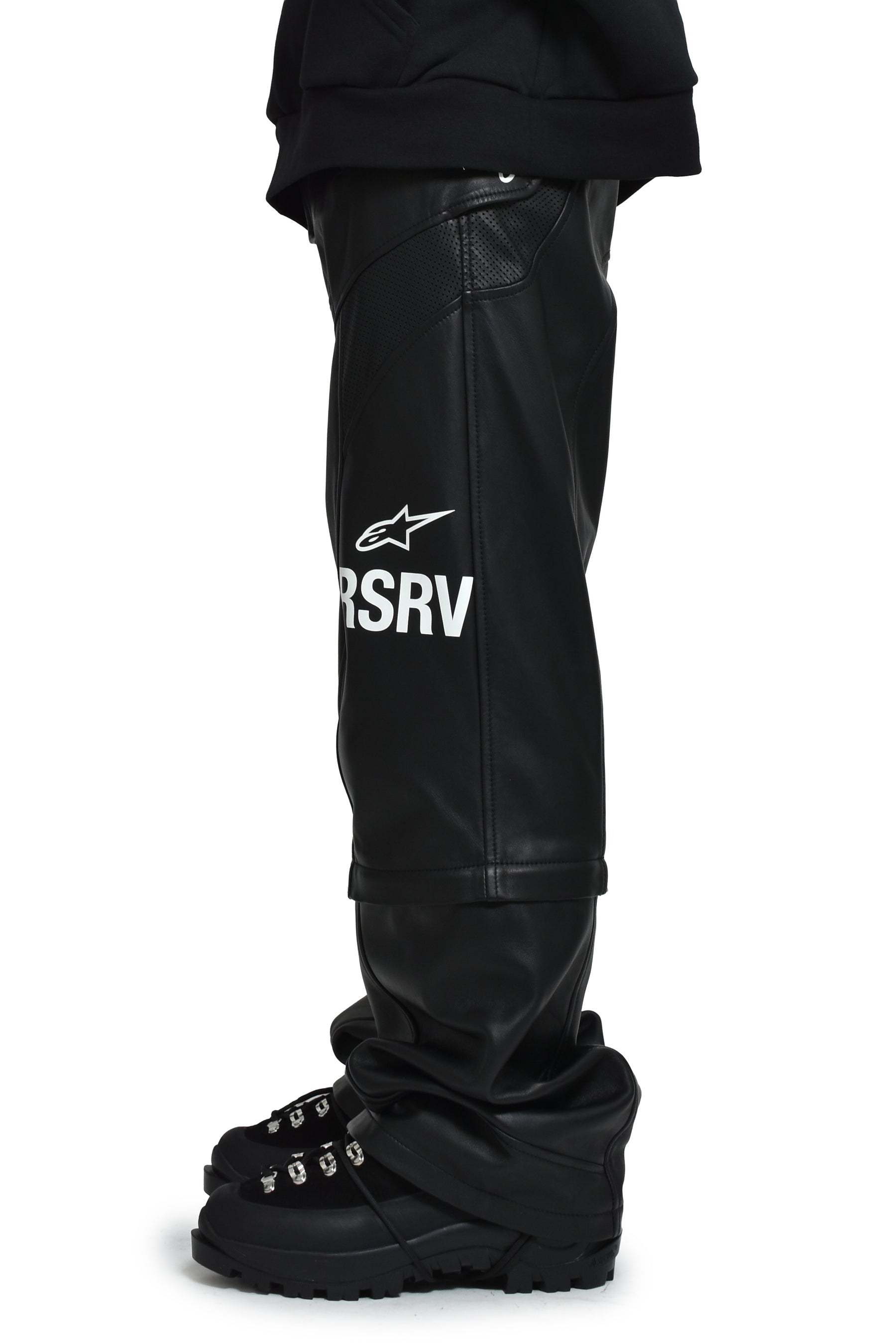 NEO BAT LEATHER PANTS / BLK