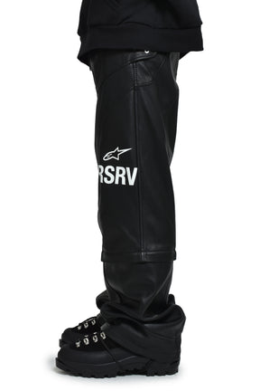 NEO BAT LEATHER PANTS / BLK