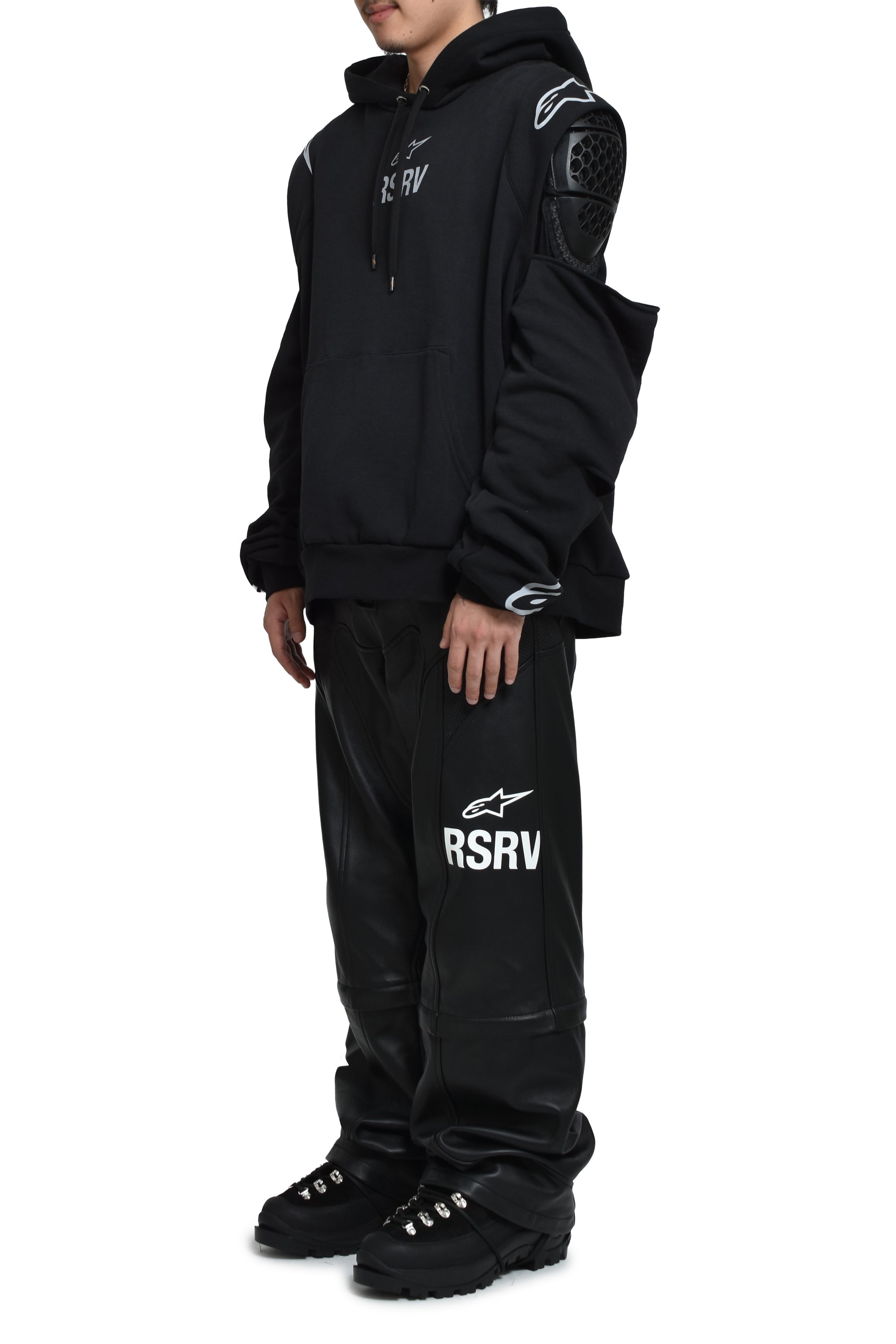 NEO BAT LEATHER PANTS / BLK