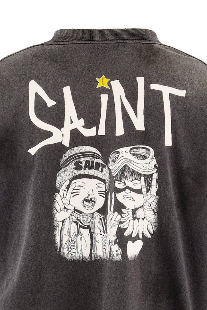 鉄ｺﾝ筋ｸﾘｰﾄ_SS T-SHIRT/KURO / BLK