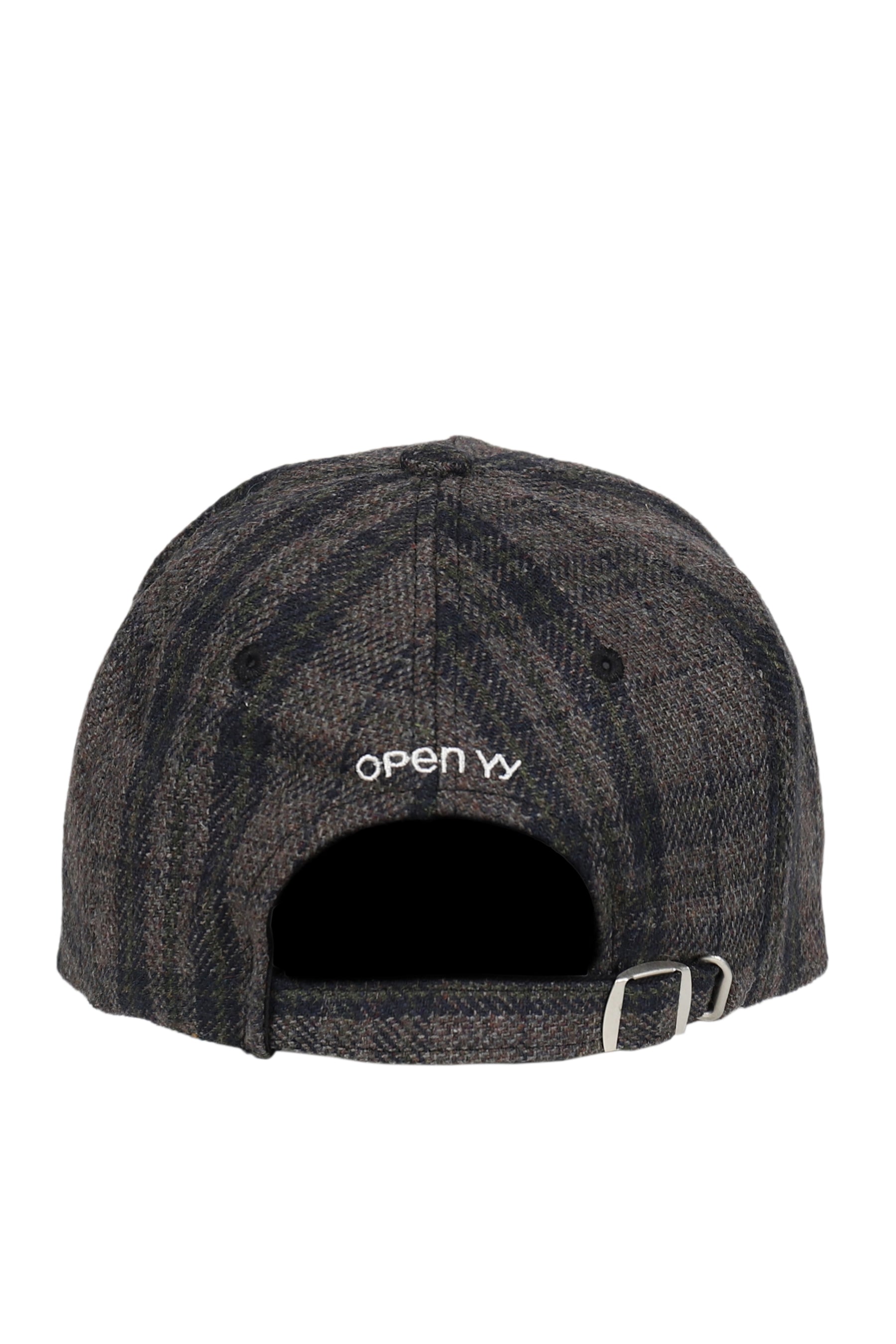 YY CHECKERED HEART BONE BALL CAP / BRW