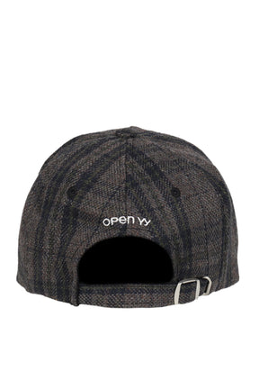 YY CHECKERED HEART BONE BALL CAP / BRW