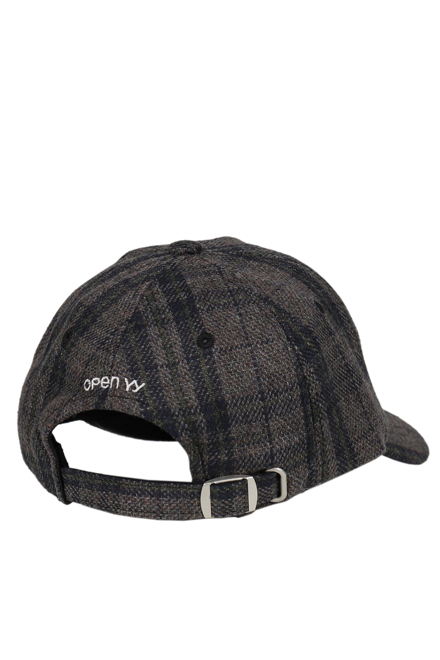 YY CHECKERED HEART BONE BALL CAP / BRW
