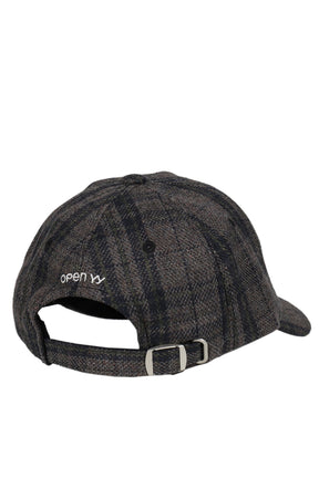 YY CHECKERED HEART BONE BALL CAP / BRW