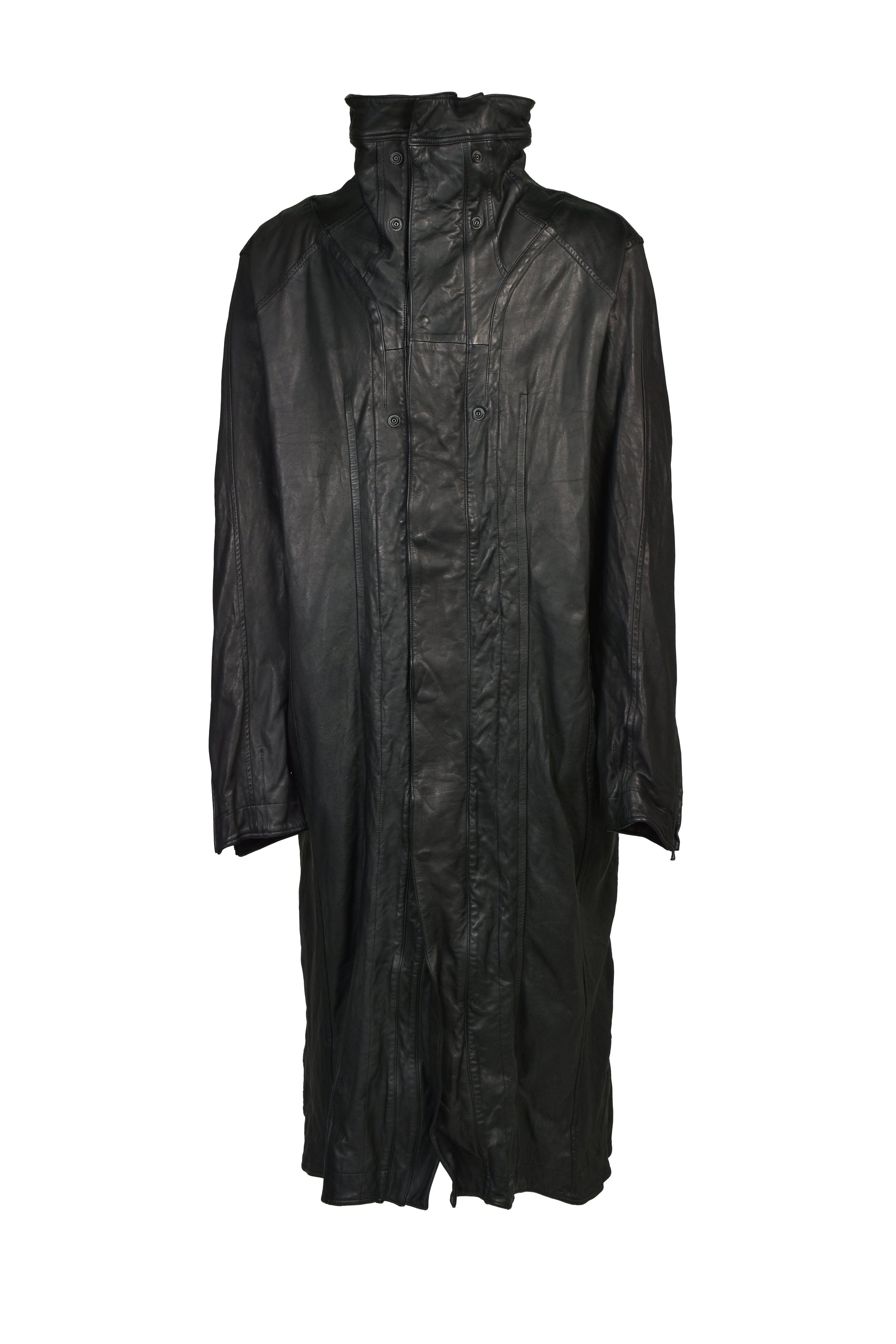 COW SKIN COAT / BLK
