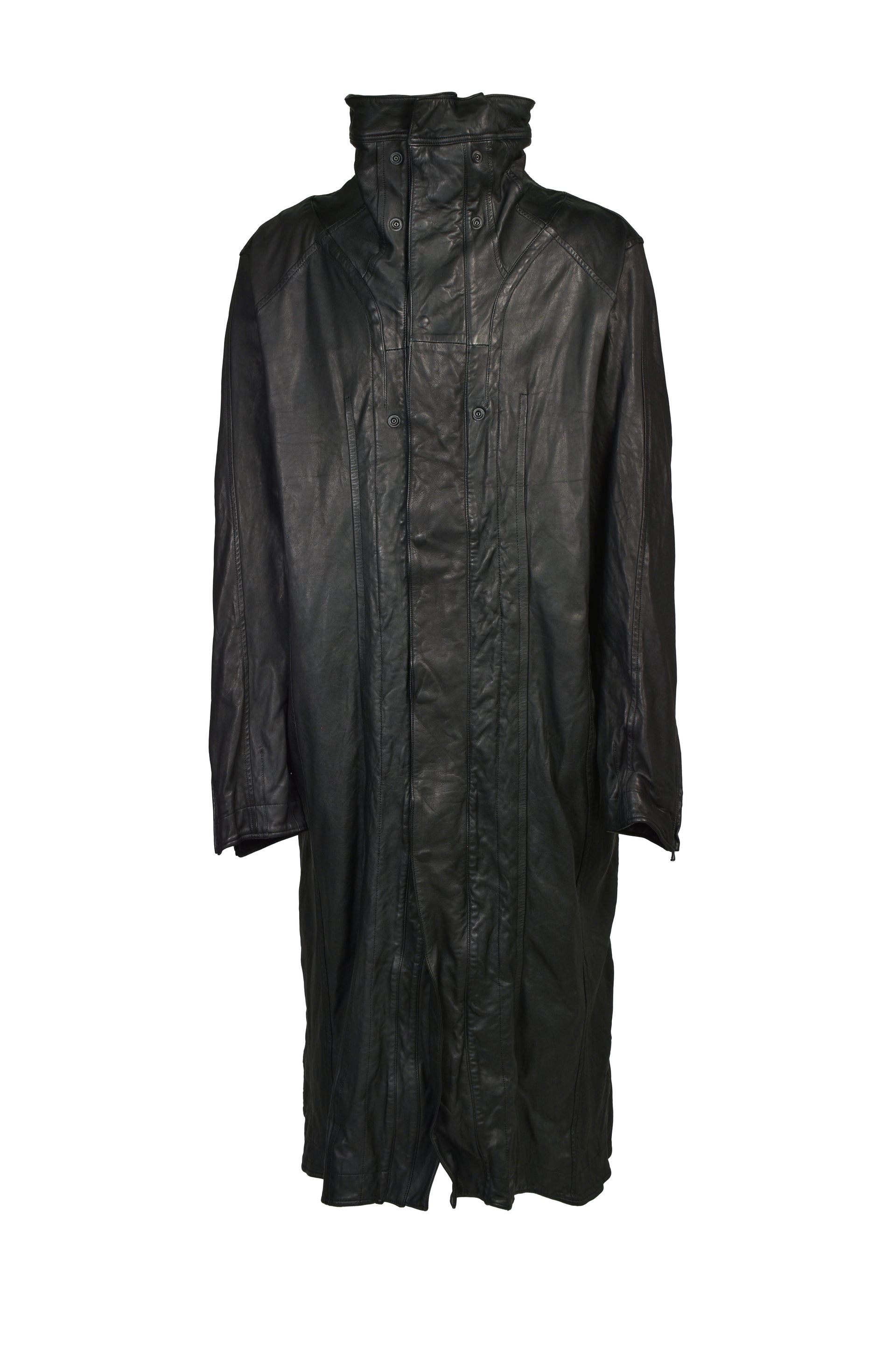 COW SKIN COAT / BLK