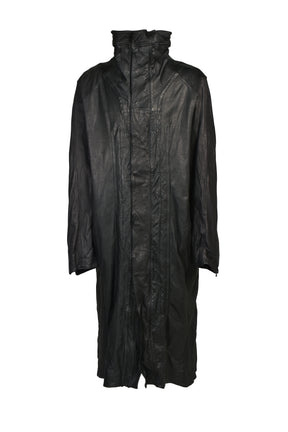 COW SKIN COAT / BLK