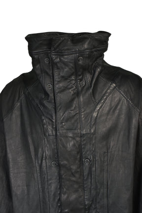 COW SKIN COAT / BLK