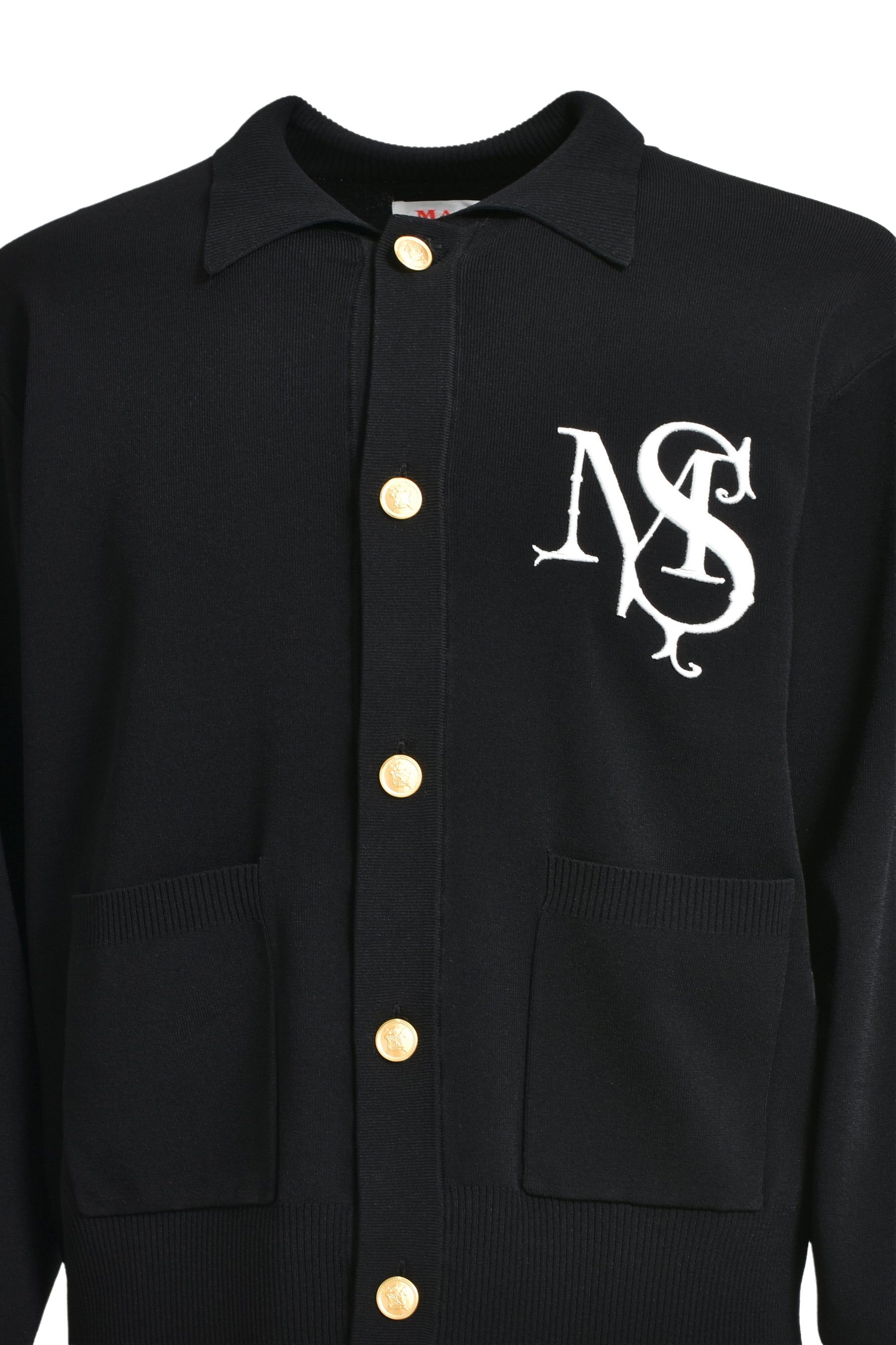 M.S. CREST CARDIGAN / BLK