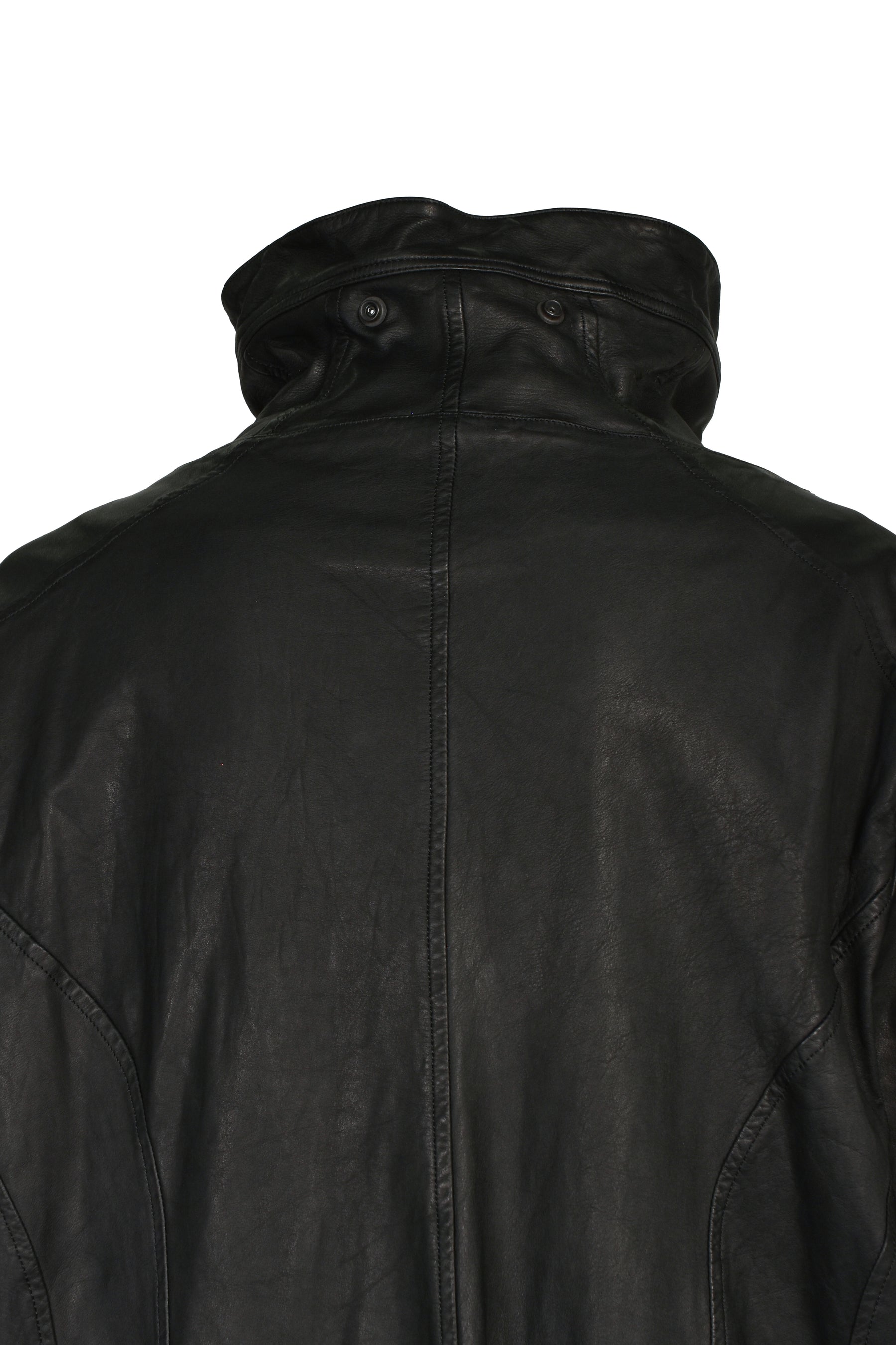 COW SKIN COAT / BLK