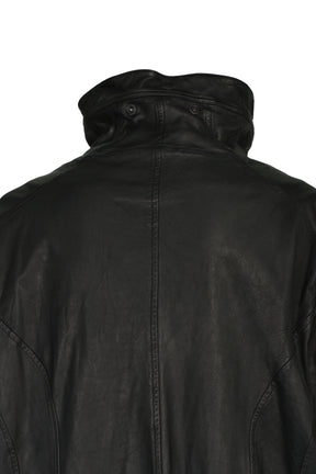 COW SKIN COAT / BLK