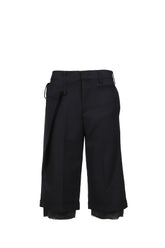 OPEN YY WRAP OVER BERMUDA SHORTS / BLK