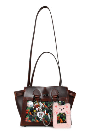 LEATHER "ITA" SHOULDER BAG / BRW