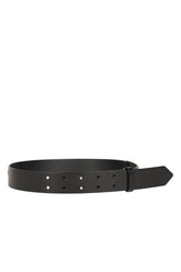 FOLDING LEATHER BELT / BLK