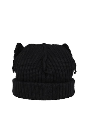 CHUNKY EARS BEANIE / BLK