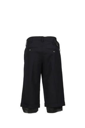 OPEN YY WRAP OVER BERMUDA SHORTS / BLK