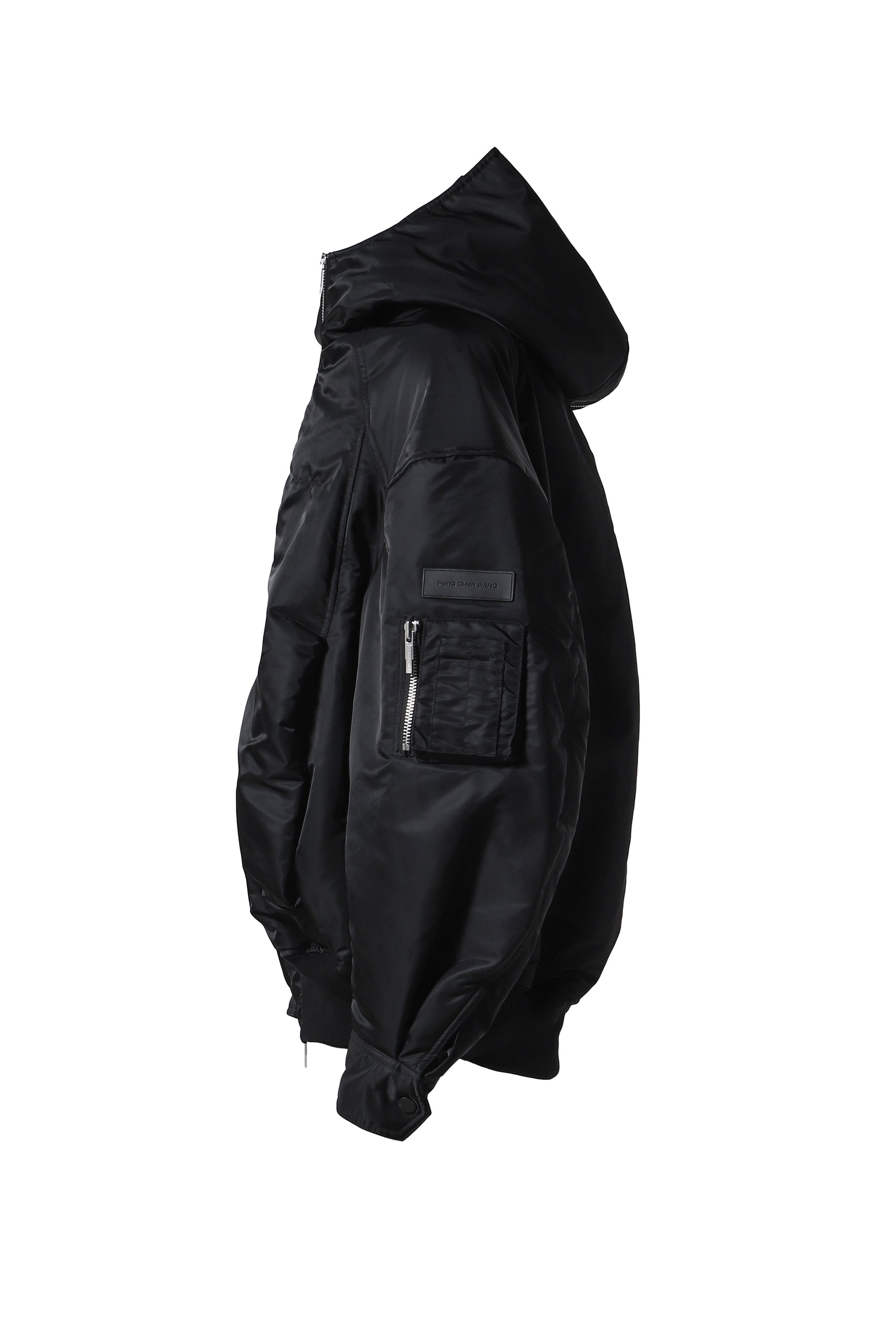 NYLON OVERSIZED PADDED JACKET / BLK