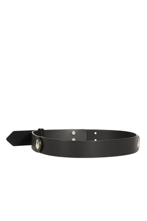 FOLDING LEATHER BELT / BLK