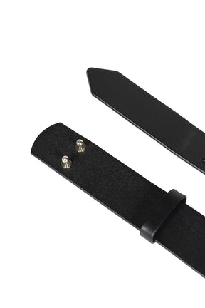 FOLDING LEATHER BELT / BLK