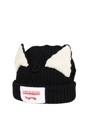 CHUNKY EARS BEANIE / BLK