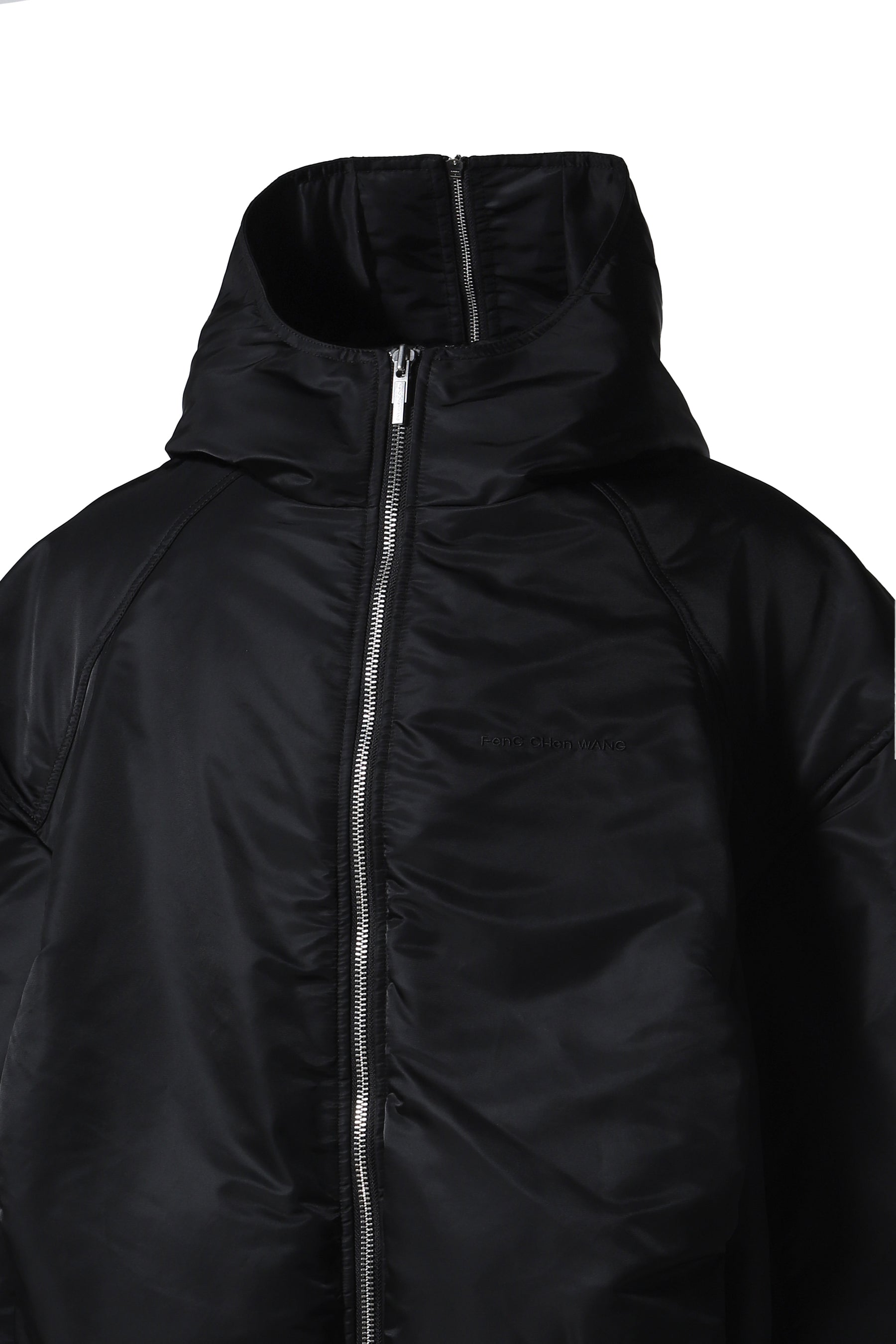 NYLON OVERSIZED PADDED JACKET / BLK