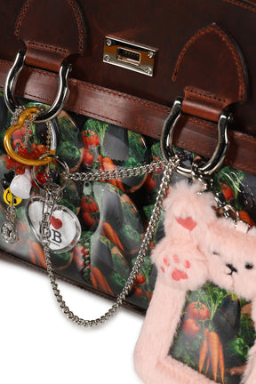 LEATHER "ITA" SHOULDER BAG / BRW