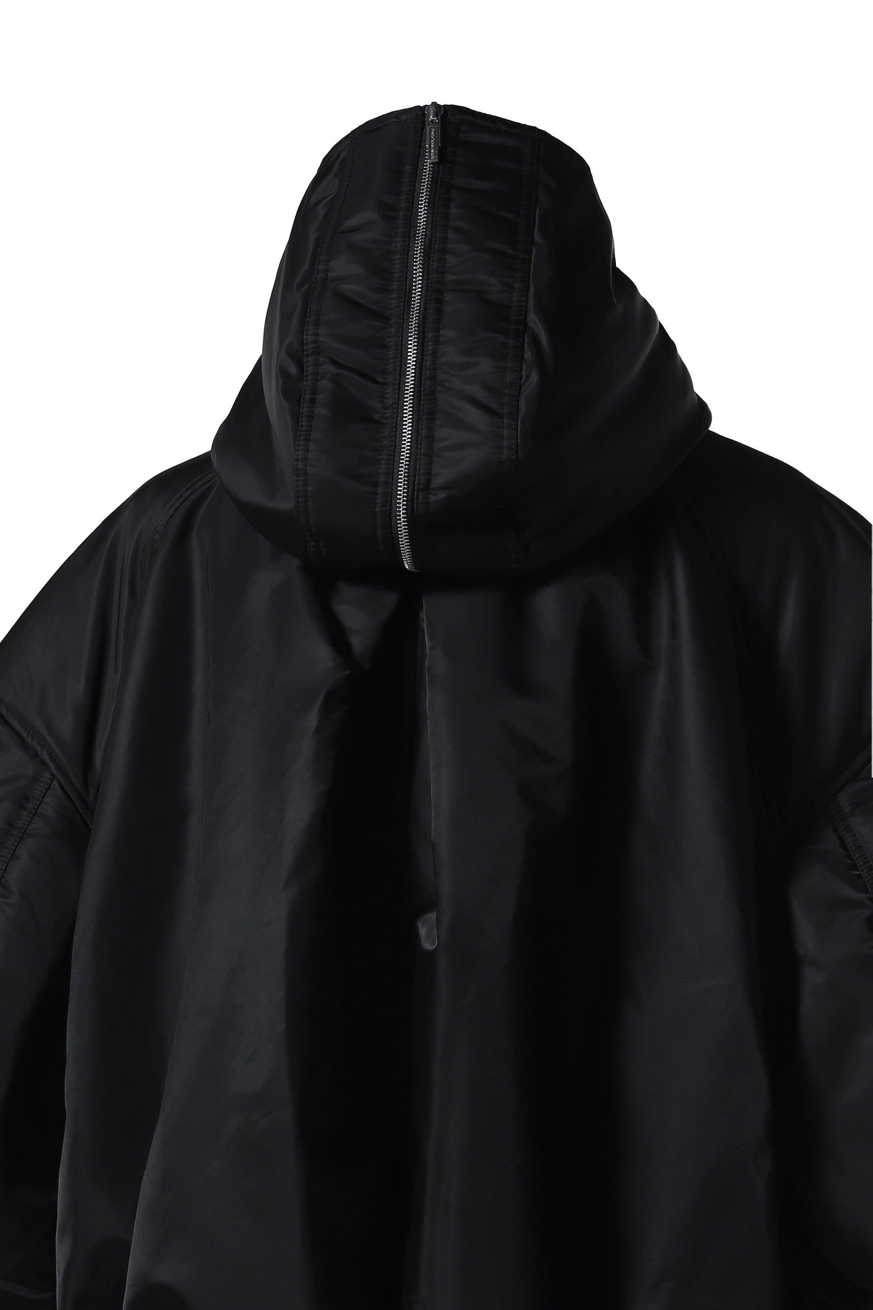 NYLON OVERSIZED PADDED JACKET / BLK