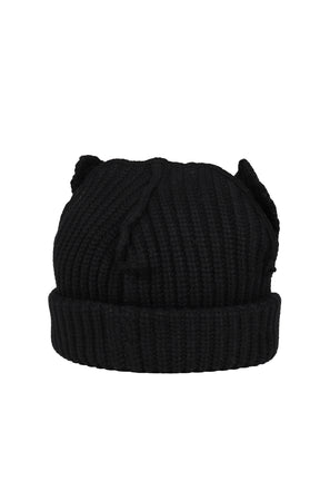 CHUNKY EARS BEANIE / BLK