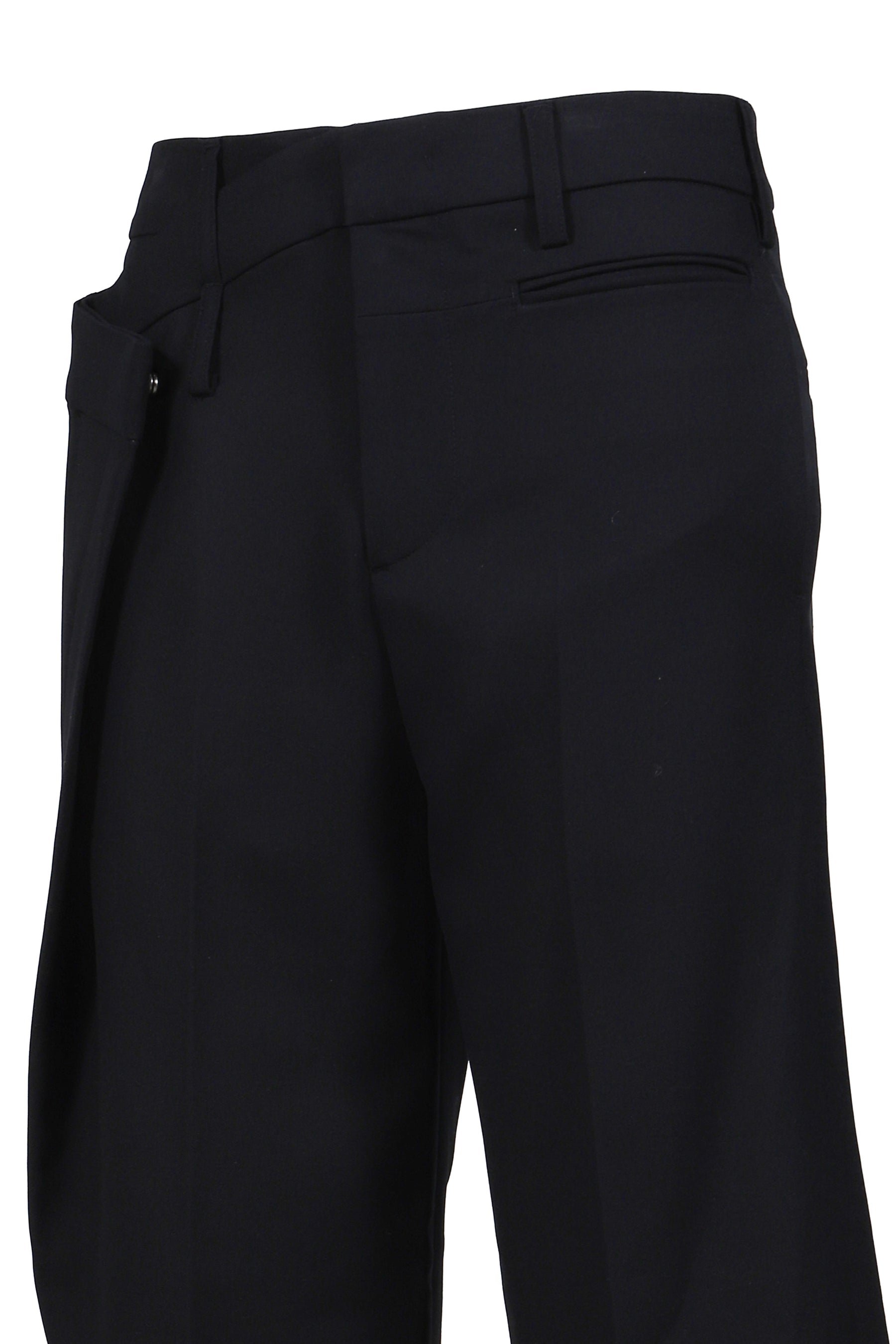OPEN YY WRAP OVER BERMUDA SHORTS / BLK