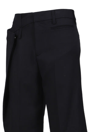 OPEN YY WRAP OVER BERMUDA SHORTS / BLK