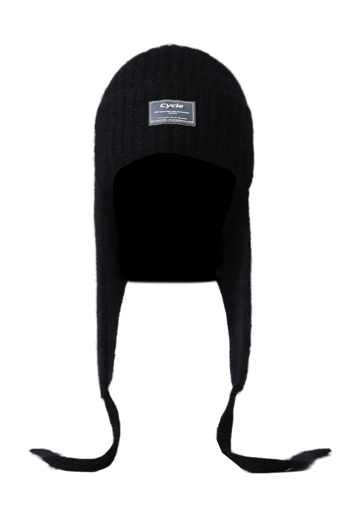 DRAW CODE MOHAIR KNIT CAP / BLACK