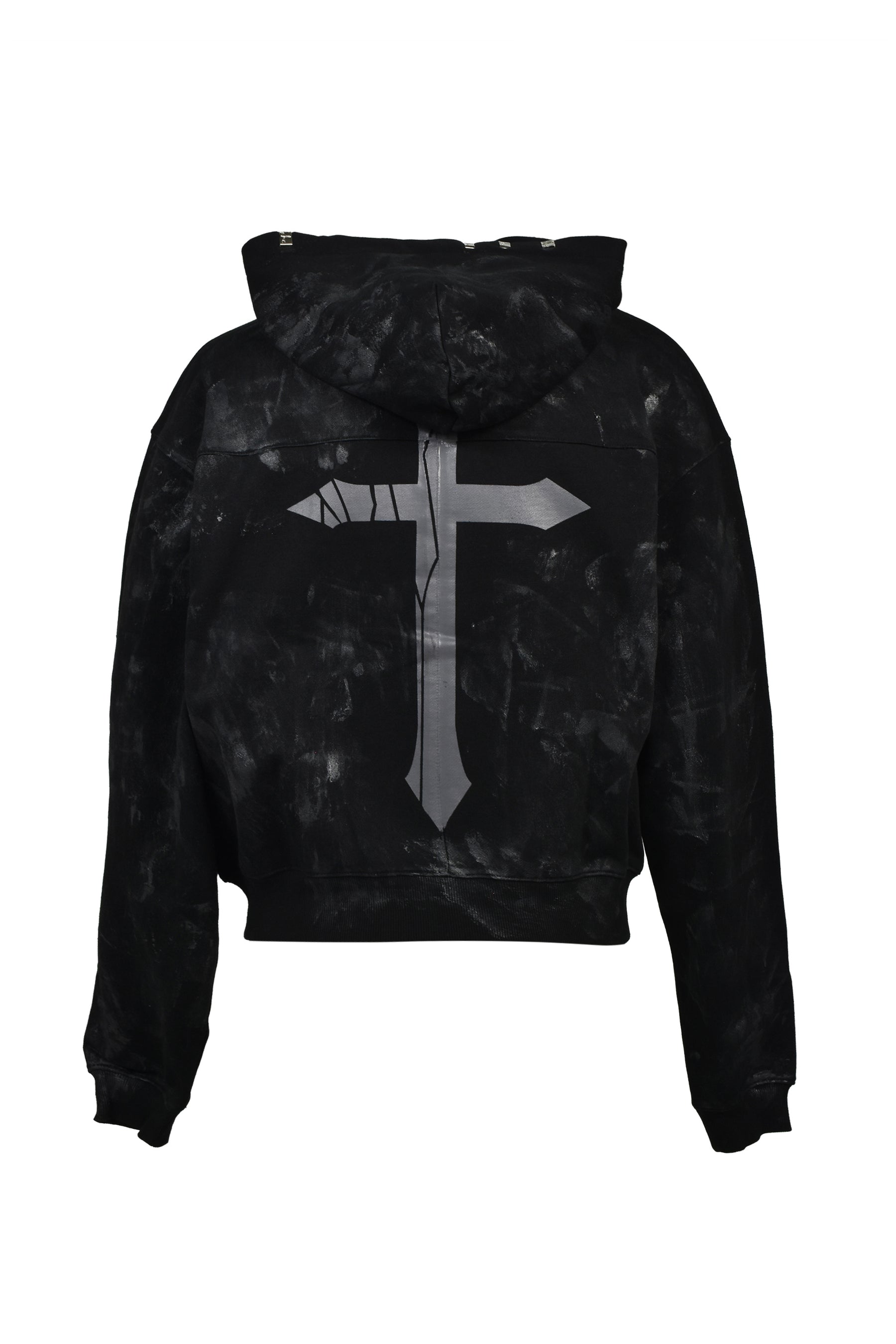 COATING LOGO HOODIE / BLACK
