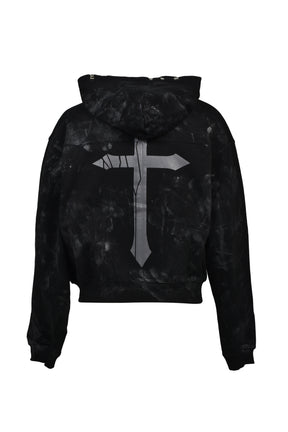 COATING LOGO HOODIE / BLACK