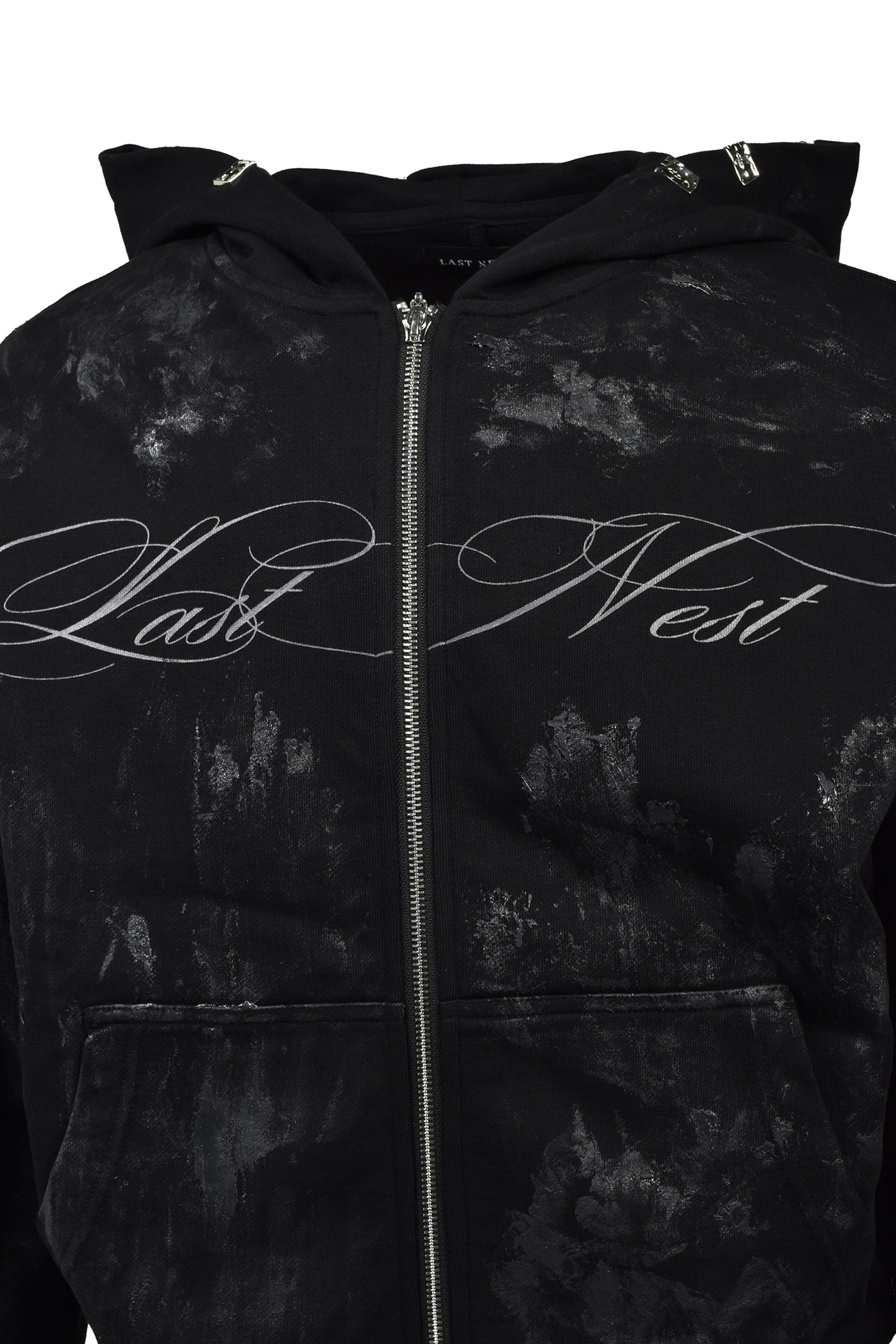 COATING LOGO HOODIE / BLACK