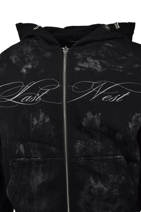 COATING LOGO HOODIE / BLACK