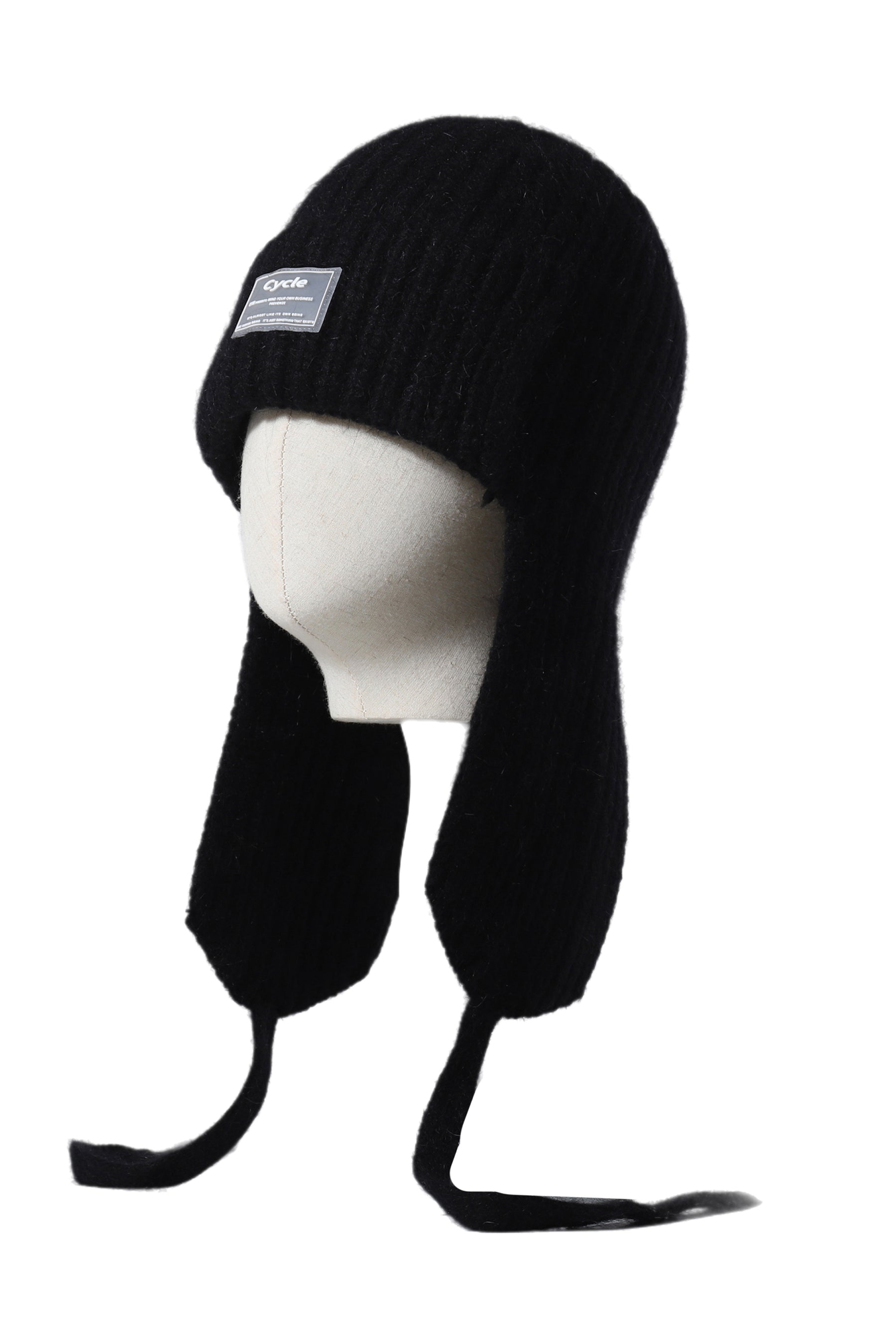 DRAW CODE MOHAIR KNIT CAP / BLACK