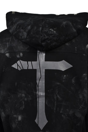 COATING LOGO HOODIE / BLACK