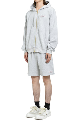 CASABLANCA PVC PATCH SWEATSHORT / GRY